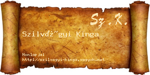 Szilvágyi Kinga névjegykártya