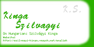 kinga szilvagyi business card